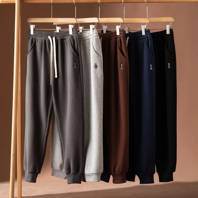 B升级保暖！加绒加厚！经典百搭小刺绣休闲裤卫裤 C10 男女款 W6778