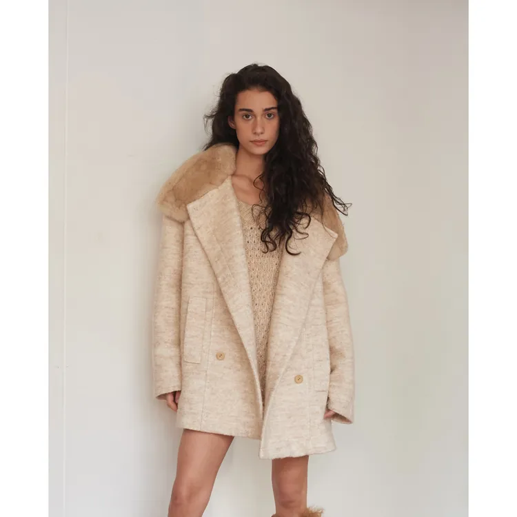 FOREVERCAN“赫尔曼斯”鹅绒服羽绒服经典羊毛呢外套WC57597