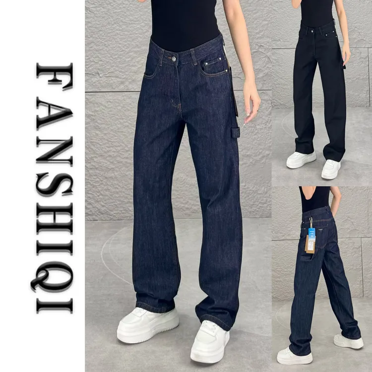 【凡仕奇】秋季男士高端长绒棉复古直筒牛仔裤简约修身牛仔裤3508