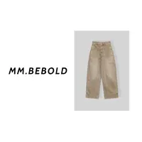 【妙姐精选】知秋 棉100 复古水洗斜分割牛仔裤CY221371