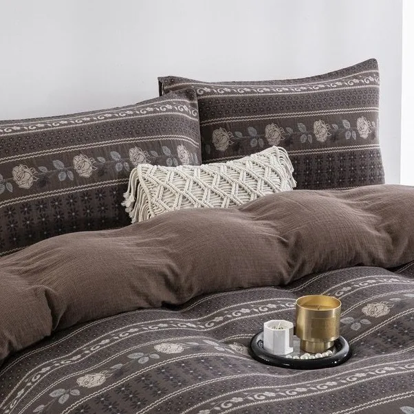 (枕套）中古风纯棉A类双层有氧纱枕套一对装46+74左右（伊丽莎白）