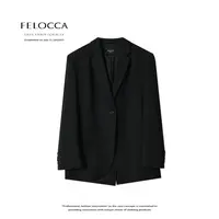 【FELOCCA】宽松纯色休闲高级感宽肩大版西装外套25AXZ432