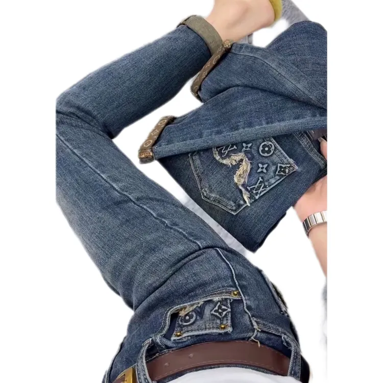 8051-23026-6728款高腰弹力修身小脚牛仔裤