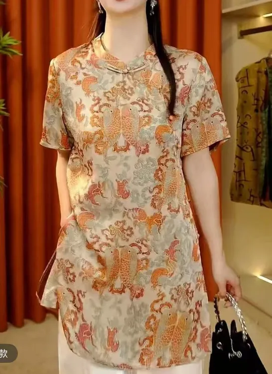 夏季短袖国风新中式上衣女厂家直销品质保证