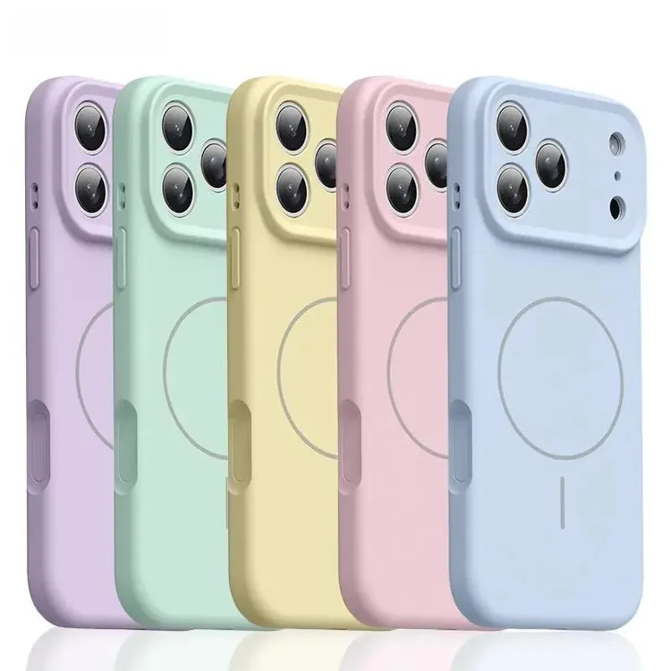 液态硅胶防摔适用苹果17ProMax手机壳iPhone17Pro带AI拍照键磁吸