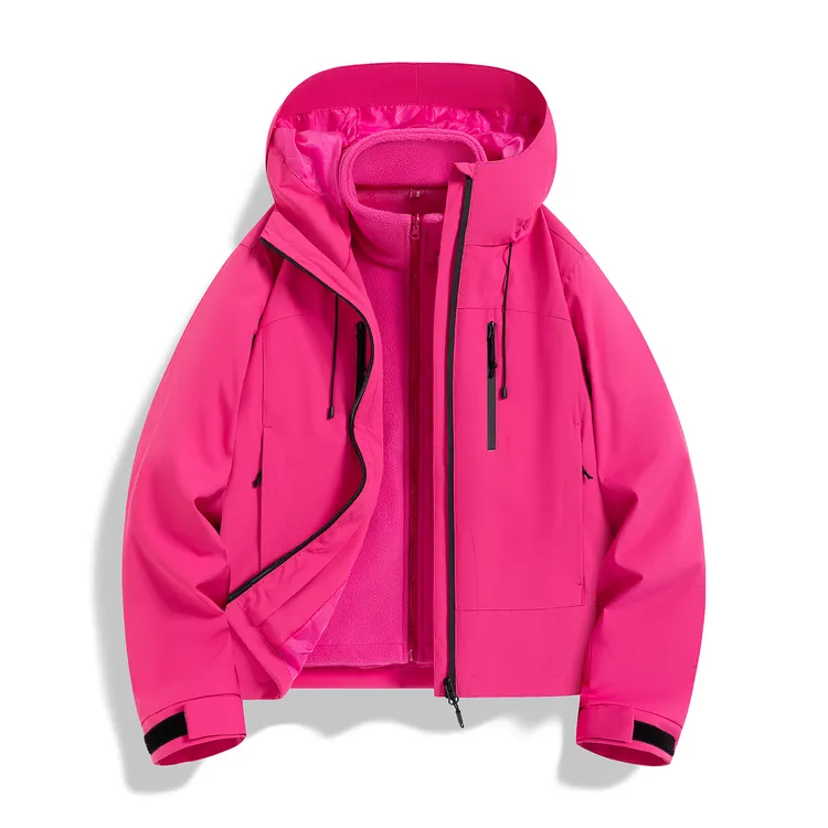 蕉下客2025秋冬短款三合一冲锋衣男女同款户外防风防水登山服外套