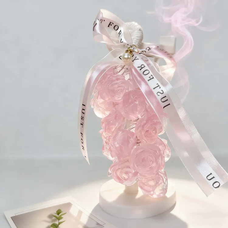 玫瑰花水晶挂串香熏皂创意手工可用于沐浴洗手车载挂件香薰伴手礼