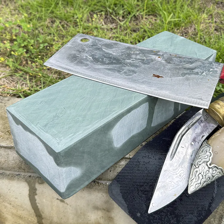 天然水滴青细磨刀浆石去毛刺抛光固锋养护精磨镜面收刃传统砥石