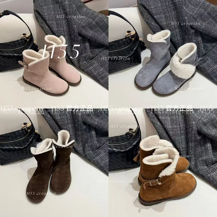 H55女鞋“理想冬日”静奢巴恩博肯两穿雪地靴2.5cm45-3132-5 -YY