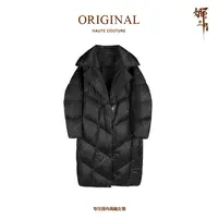 【90白鸭绒】简约宽松轻盈保暖大被子长款羽绒服YR0049