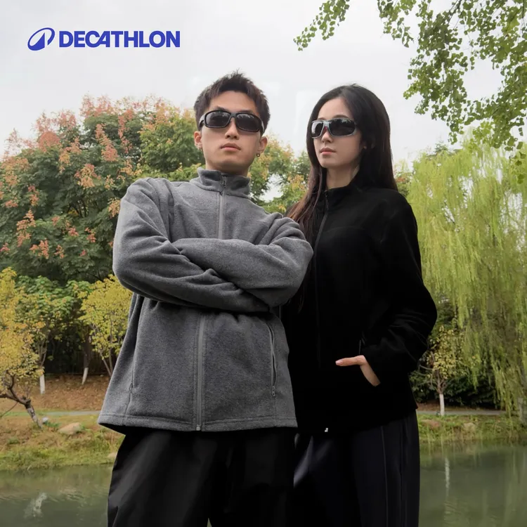 迪卡侬MH120全拉链户外摇粒绒外套男女冲锋衣内胆保暖秋冬176453