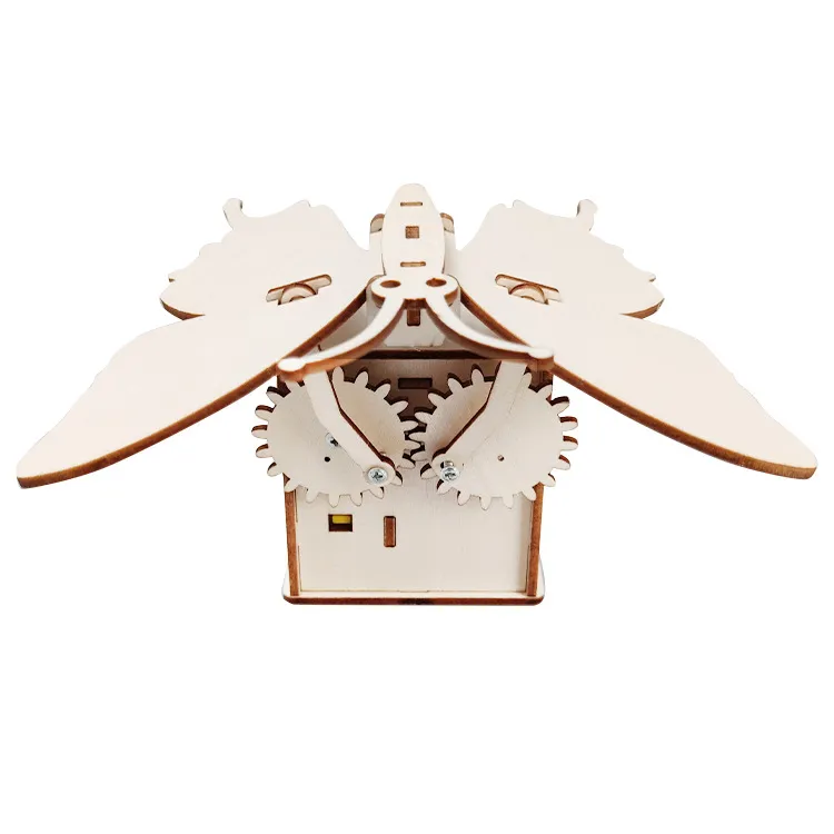 手工拼装电动机械仿生蝴蝶diy儿童益智玩具生日礼物