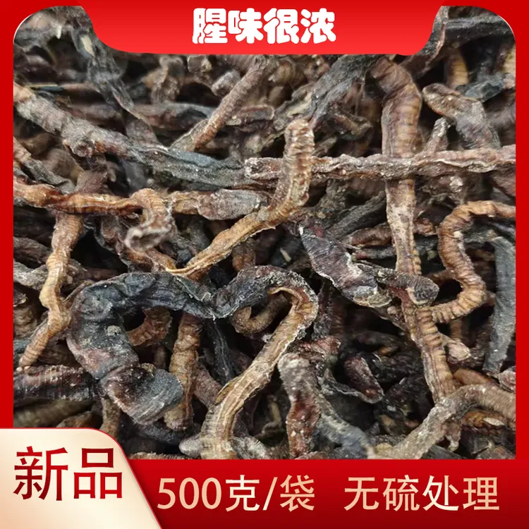 蚯蚓干臭黑青蚯蚓干钓黄鳝下笼纯新鲜晒干未开肚原条地龙精品腥味