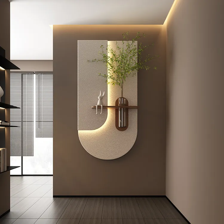 家斯家花瓶水培装饰画入户玄关客厅背景墙挂画走廊过道高端墙壁灯
