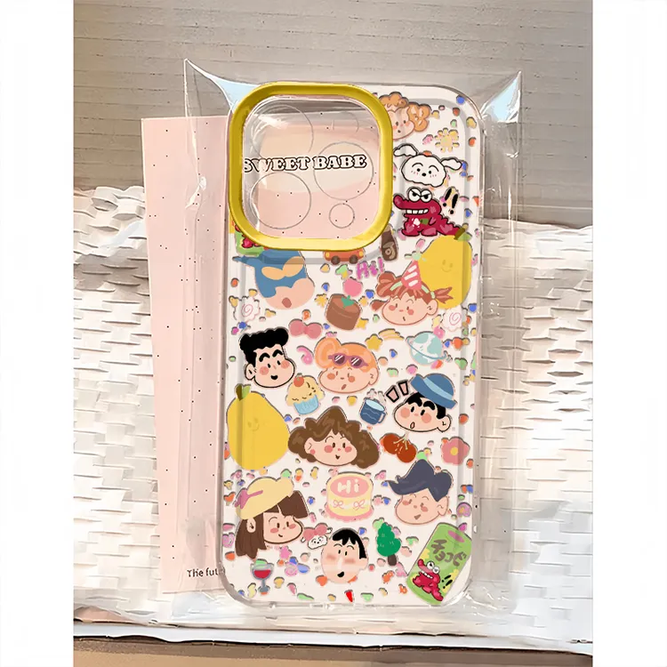 BANCA涂鸦黄梨小新适用iPhone16/15手机壳苹果14华为vivo小米oppo