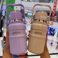 菲仕奇大容量保温杯316不锈钢双饮运动水壶男女学生户外便携水杯