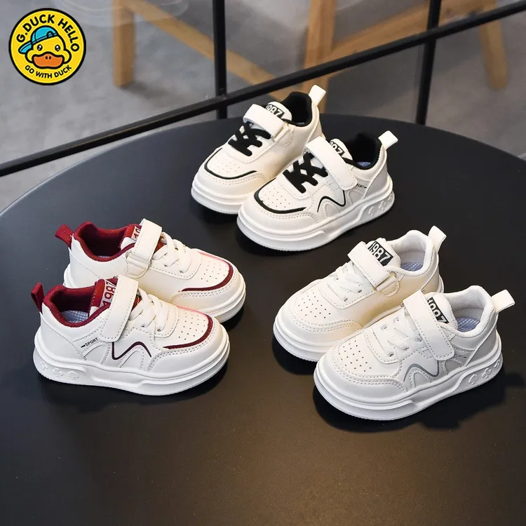 G.DUCK小黄鸭儿童运动鞋2025春季男童低帮板鞋女童时尚软底休闲鞋