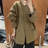 不带腰带 长袖纯色秋季女圆领中长款短外套时尚风衣外套上衣