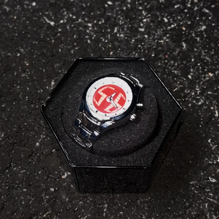 （Y2K正品）动感数字 千禧年双显小众ins石英机芯精钢表带手表