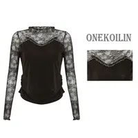 OneKoilin“热熔可可”高定金丝绒爆软蕾丝弹力秋冬打底 RRKK