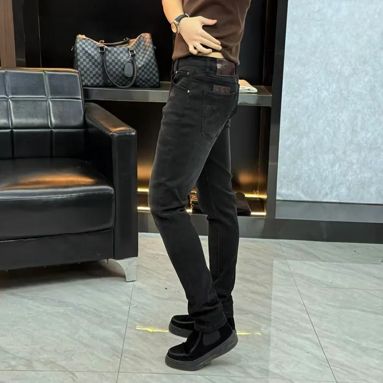 新款男牛仔秋季裤子时尚百搭男士休闲潮流修身牛仔裤-9861