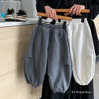 h0388 2025秋季新款韩版男女童洋气宽松运动裤小童束脚裤潮