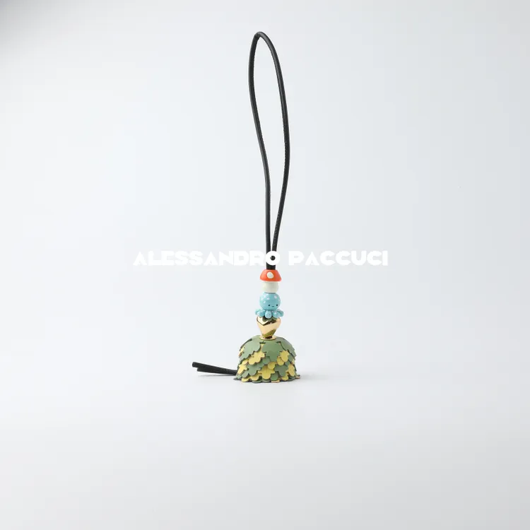 黄铜皮质项链 AP洛哥51064AQ【松果挂件】羊皮彩色手工制作趣味挂件