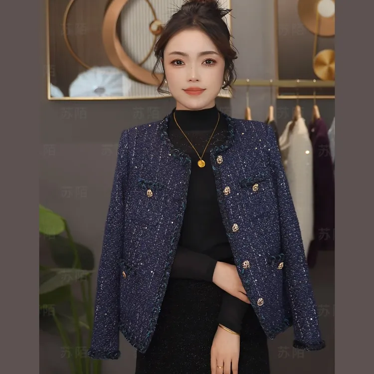 法式羊毛轻奢小香风外套气质潮牌百搭显瘦时尚短款千金设计感外套