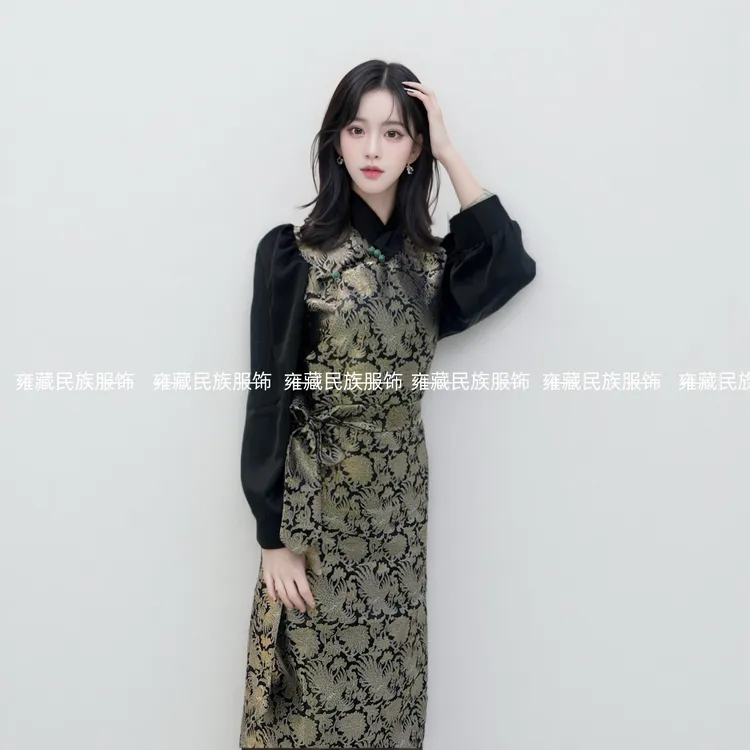 民族风藏装博拉裙气质百搭女士西藏服春季新款