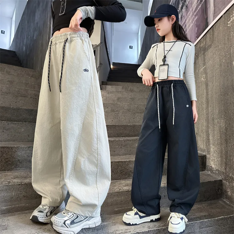 女童春秋时尚洋气休闲裤子中大儿童秋装百搭女孩韩版秋季弯刀裤潮