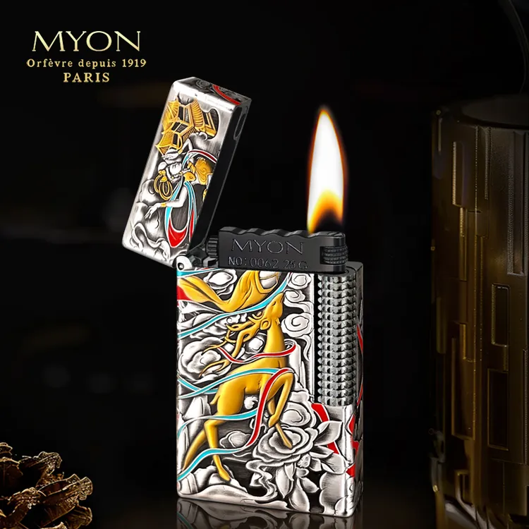 MYON爵士待机王 勉牌M9九色鹿高奢煤油打火机