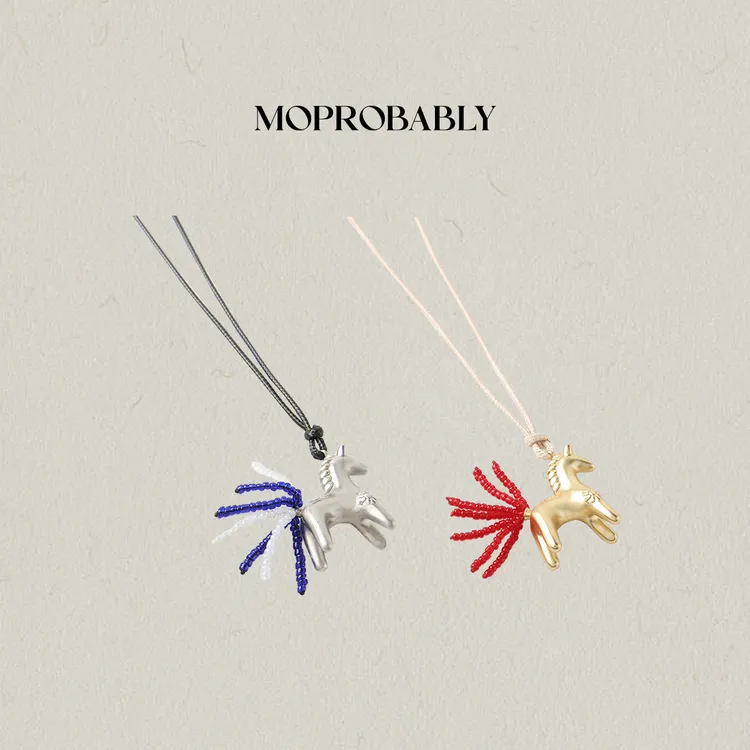 非金属皮质项链 Moprobably李予诺 时尚百搭配饰小马项链L5391004