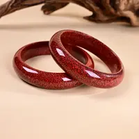 含辰砂工艺品【刘晓庆专属】XQ78101-朱砂手镯-多样性发一件-13x7mm