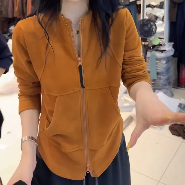 简约设计感修身型拉链女常规款薄款秋季卫衣外套女LK2506697