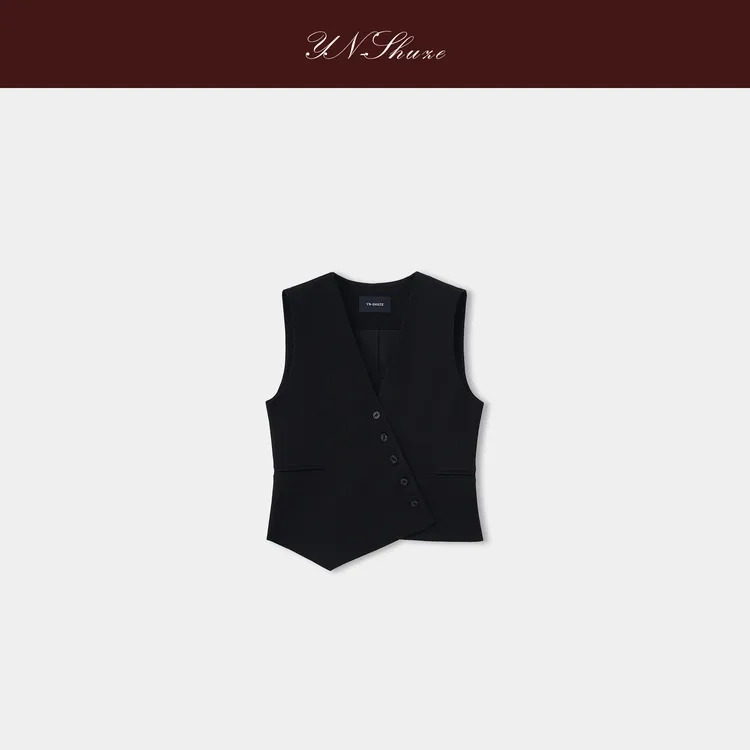 YN-SHUZE【气质佳人】高定斜排扣西服式马甲SZ-YNC-2025316