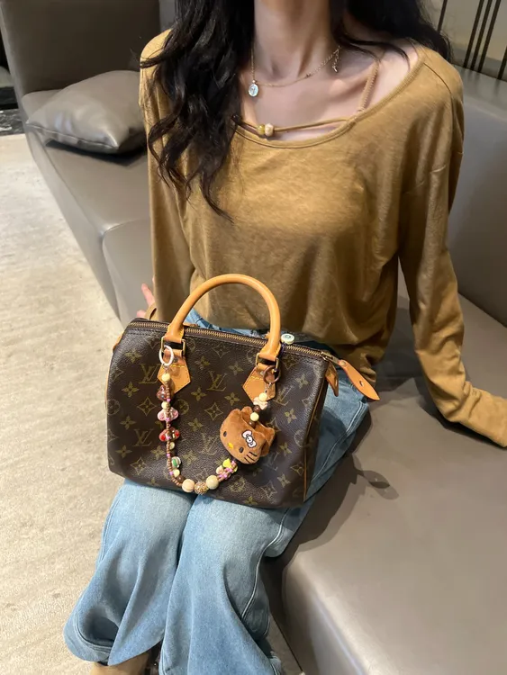 修复品路易威登speedy25枕头包经典中古手提单肩包