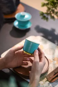 【GB】格桑花直筒杯 玉泥扒花