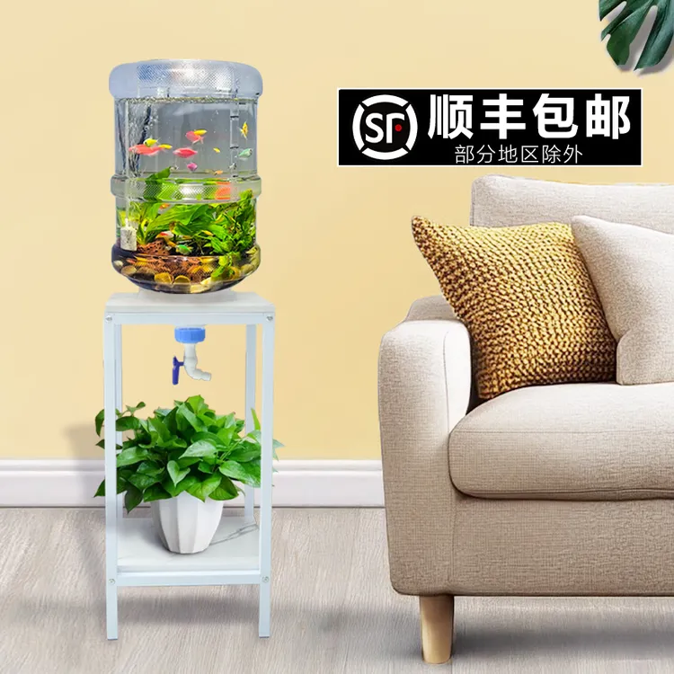 创意鱼缸水族箱纯净水桶改造养鱼缸家用客厅小型生态瓶矿泉水桶