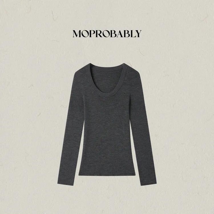 Moprobably李予诺「首选」"100%羊毛"时尚百搭套头毛衫L5376108