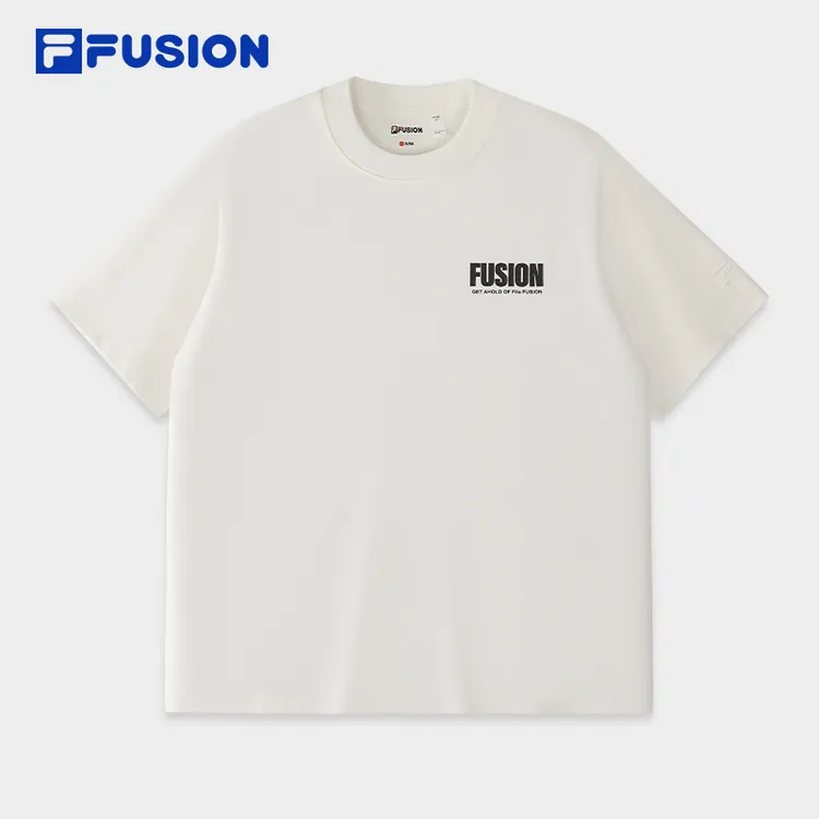 FILA斐乐纯棉宽松短袖T恤情侣款运动简约百搭半袖夏季T11U523105F