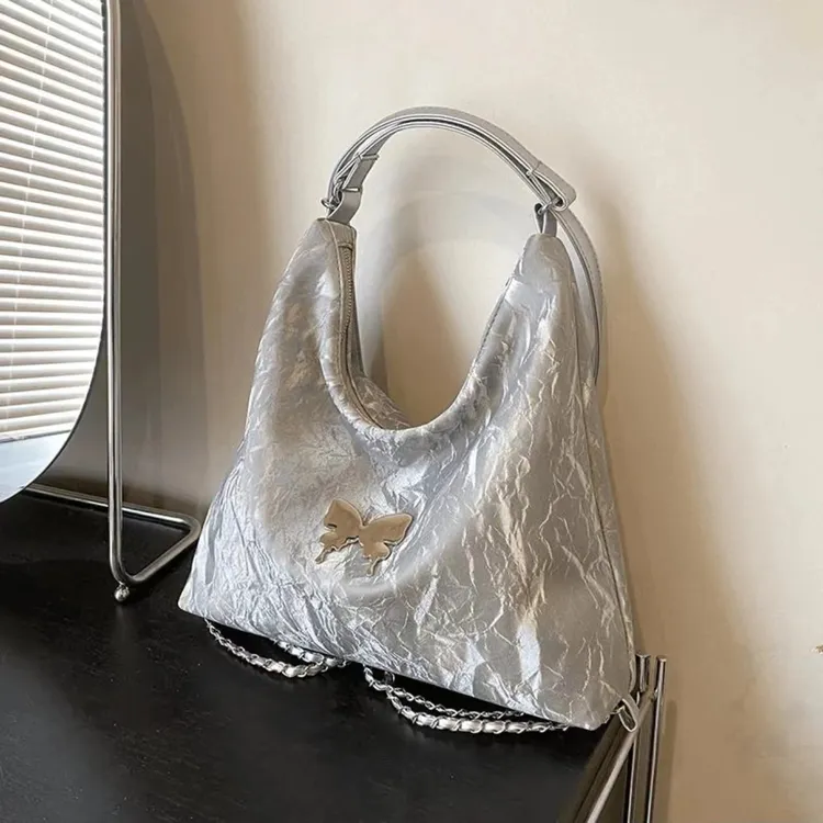 耐磨拉链款托特包拉链蝴蝶双肩包时尚个性Y3K学院风