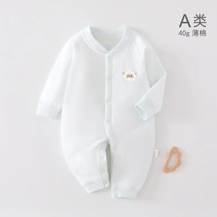 【呗啦】婴儿连体衣40克棉服春秋冬夹棉薄棉连体衣新生儿保暖哈衣