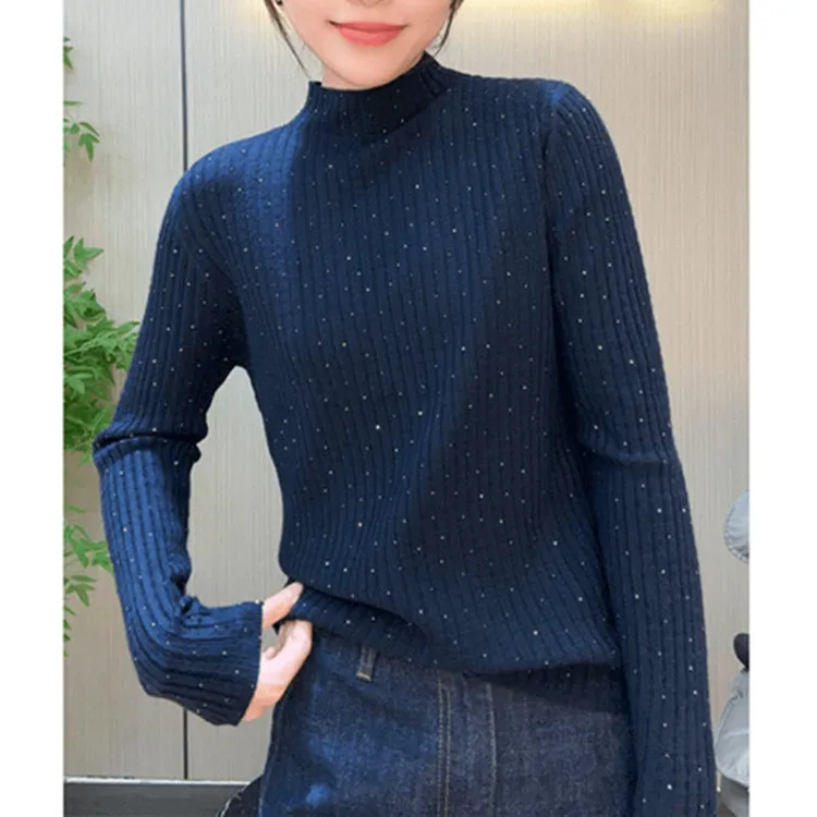 秋季网红新款满天星气质针织衫减龄舒适柔软时尚宽松遮肉妈妈上衣
