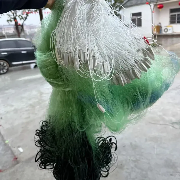 强拉力柔软丝三层沉网渔网丝网捕鱼网粘网1.5米到3米高适用多种鱼