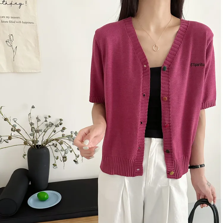 【正品现货】打底棉线显瘦针织开衫春季女款2025新款百搭上衣外套