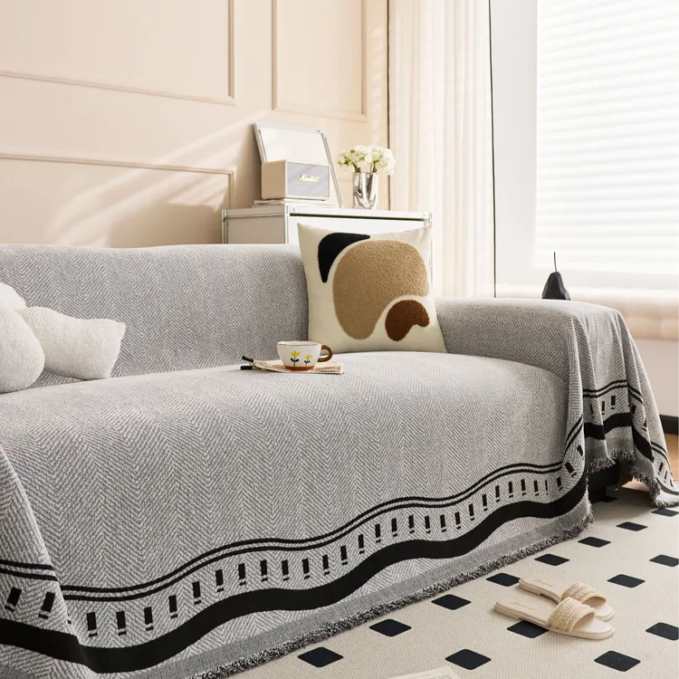 晚颜沙发四季通用防猫抓全盖网红沙发垫简约防滑沙发巾全盖布