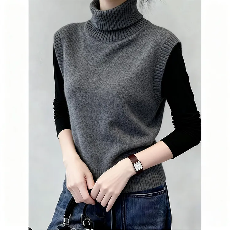 2025秋冬季新款痞帅炸街风女装高级感显瘦马甲打底衫两件套装爆款