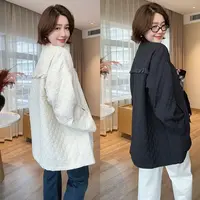 【DIS 定制】【回忆拼图】木耳边宽松休闲圆领棉衣外套Z525X16695