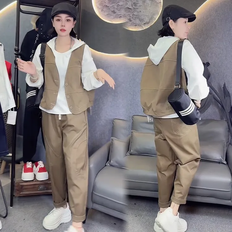 2025秋季新款时尚显瘦气质网红高档洋气女高级百搭宽松大码三件套