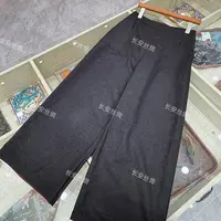【长安】双面双穿 中式国风龟裂纹宽松绸缎松紧腰阔腿裤FY481303